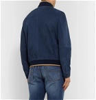 Tod's - Suede Bomber Jacket - Blue