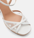 Malone Souliers Sylvie 125 leather-trimmed platform sandals