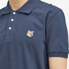 Maison Kitsuné Men's Fox Head Patch Regular Polo Shirt in Ink Blue
