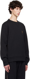 Dolce&Gabbana Black Embroidered-Graphic Sweatshirt