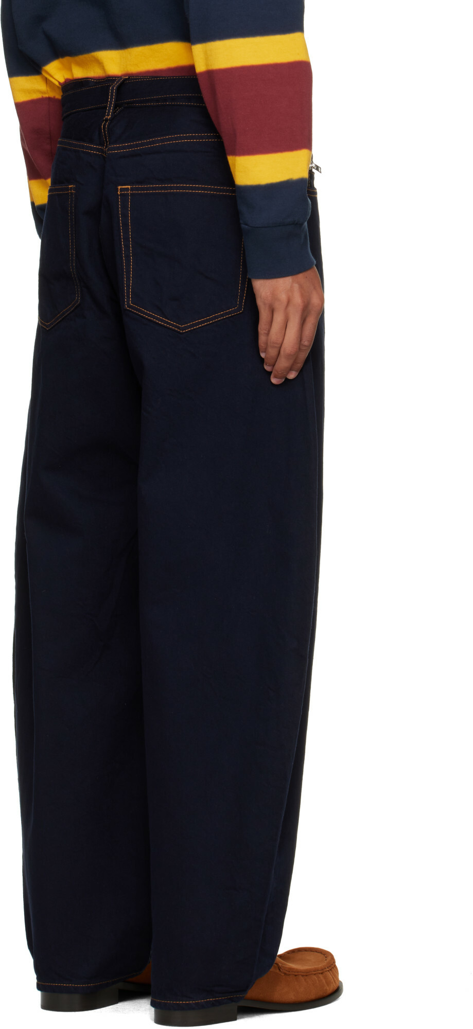 sacai Navy Belted Jeans