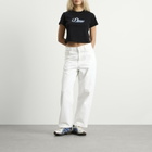 Dime Women's Cursive Denim T-Shirt in Black