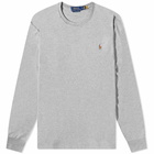 Polo Ralph Lauren Men's Long Sleeve Cotton Custom T-Shirt in Andover Heather