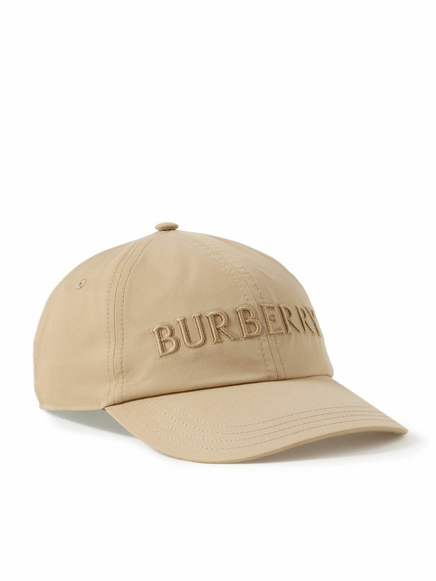 Photo: Burberry - Logo-Embroidered Cotton-Twill Baseball Cap - Neutrals