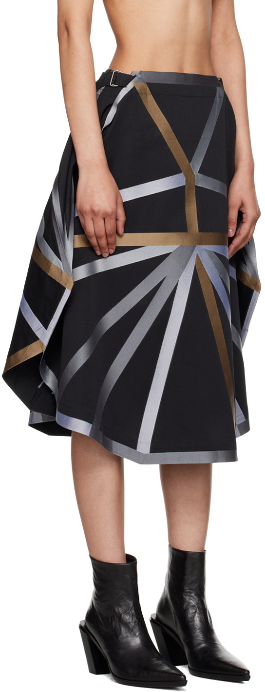 132 5. ISSEY MIYAKE Black Dimensions Midi Skirt