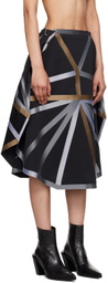 132 5. ISSEY MIYAKE Black Dimensions Midi Skirt
