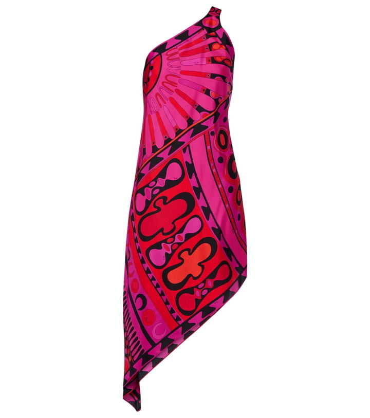 Photo: Pucci Soleil asymmetric silk twill midi dress