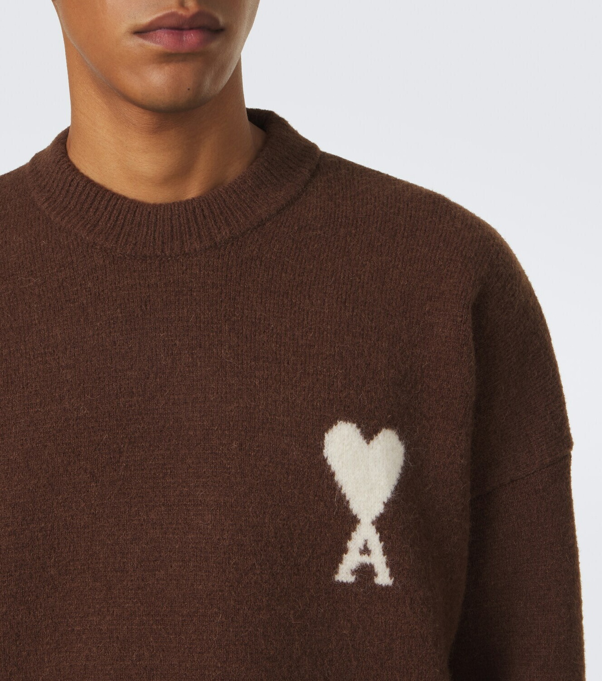 Ami Paris Ami de Coeur alpaca and wool-blend sweater