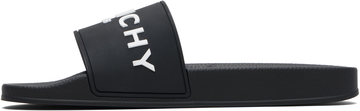 Givenchy Black Flat Pool Slides