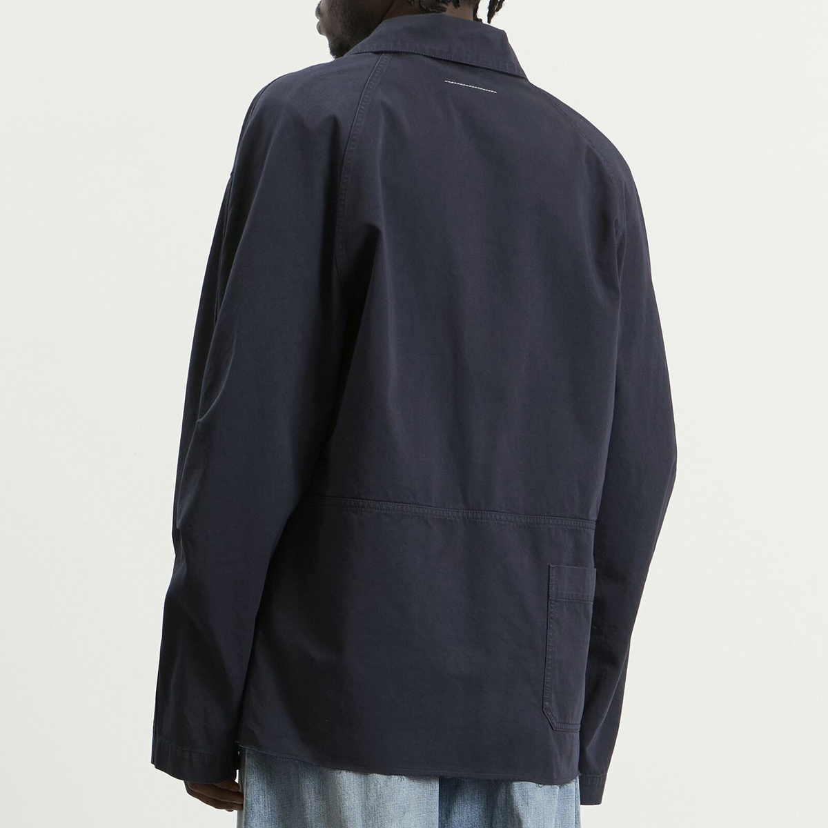 MM6 Maison Margiela Men's Cotton Workwear Jacket in Blue