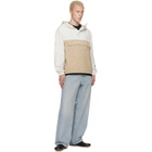 AAPE by A Bathing Ape Off-White & Beige 'AAPE' Main Reversible Jacket