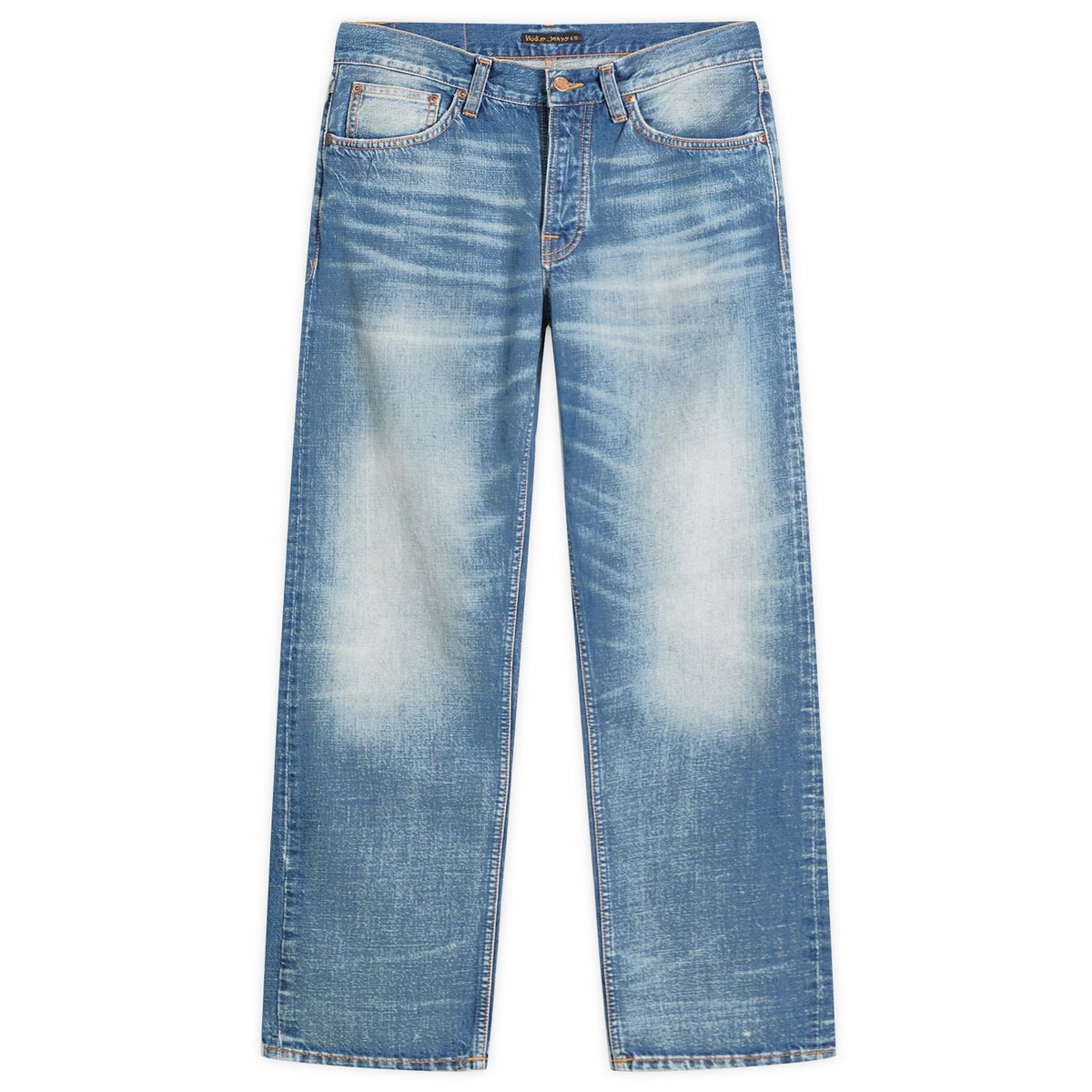 NUDIE JEANS - Lazy Leo Organic Cotton-Twill Trousers - Green