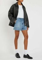 Good American Lite Denim Shorts Indigo