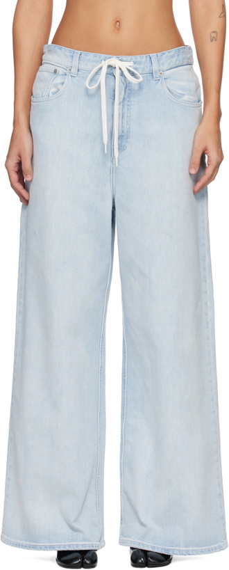 Photo: MM6 Maison Margiela Blue Wide-Leg Jeans