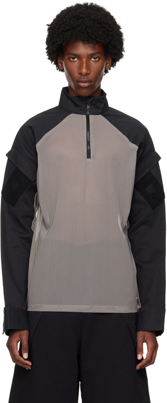 Olly Shinder Gray & Black Hybrid Jacket