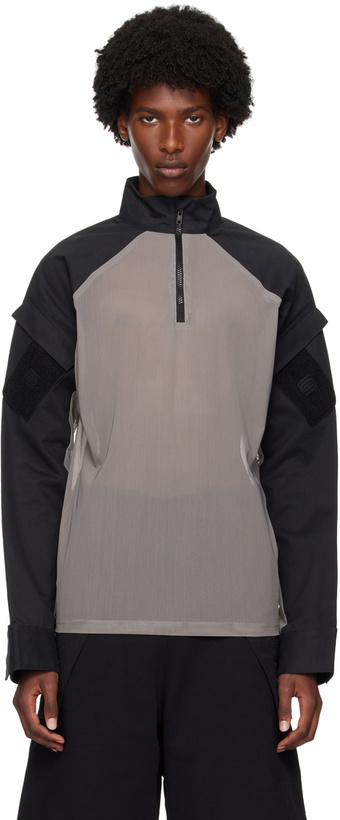 Photo: Olly Shinder Gray & Black Hybrid Jacket