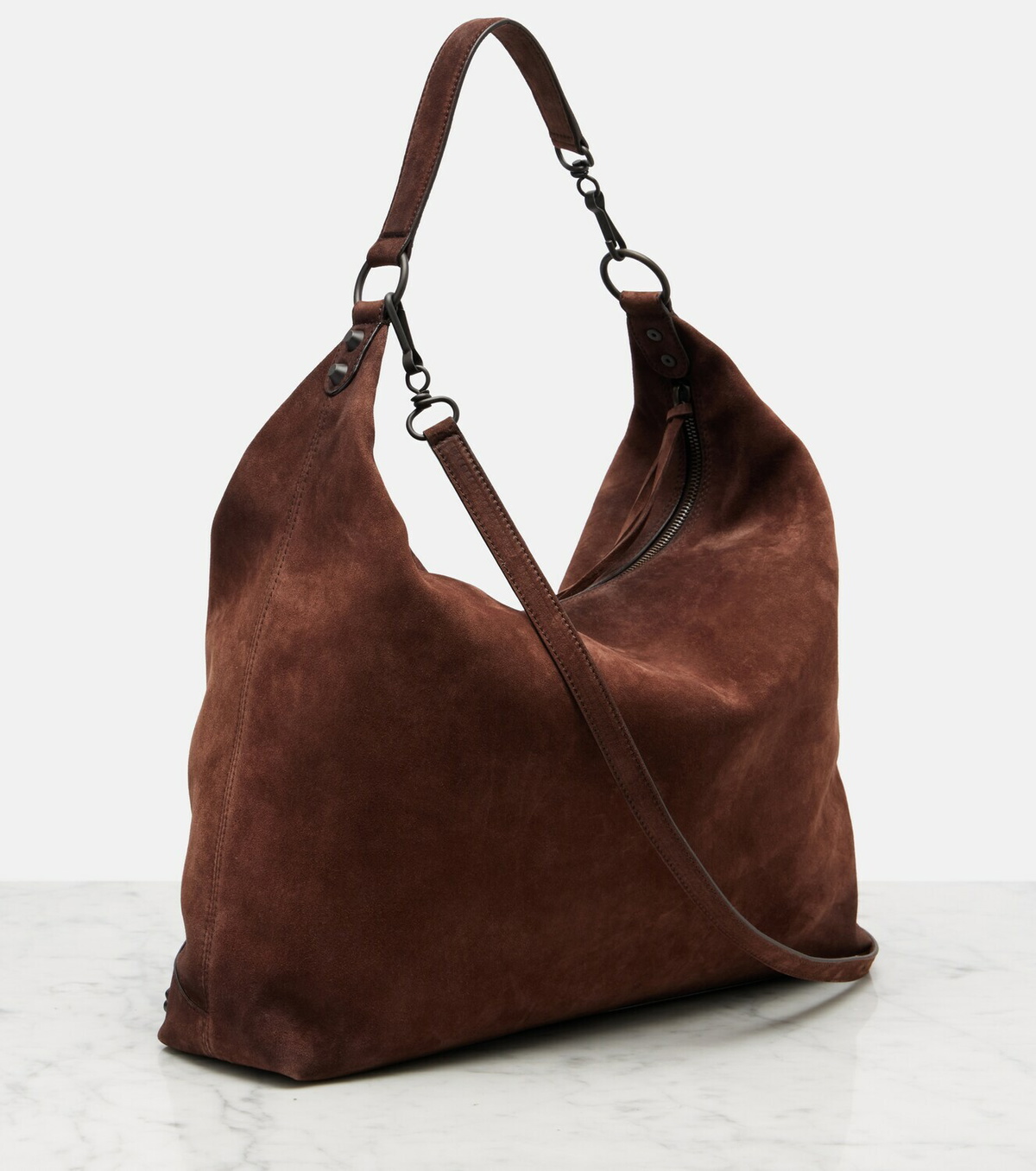 Balenciaga Le City suede shoulder bag