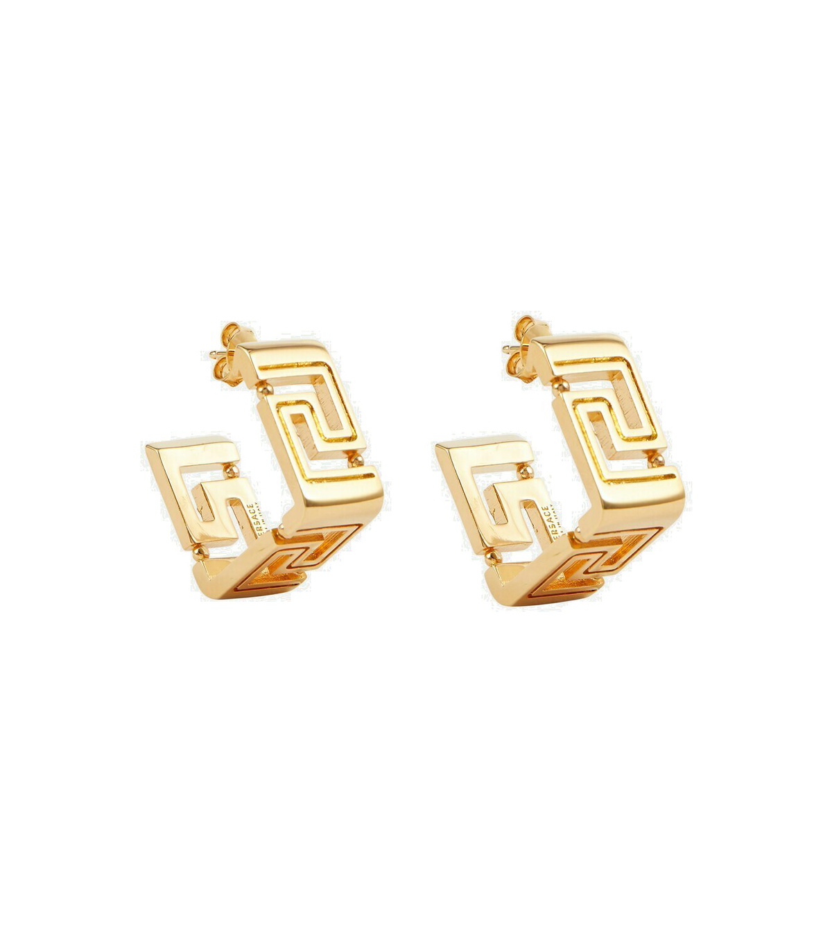 Versace - Greca square hoop earrings Versace