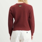 Aries Women's Reversible Long Sleeve Baby Fit T-Shirt in Burgundy 