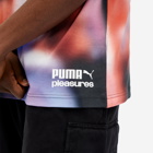 Puma Men's x PLEASURES AOP T-Shirt in Puma Men's White