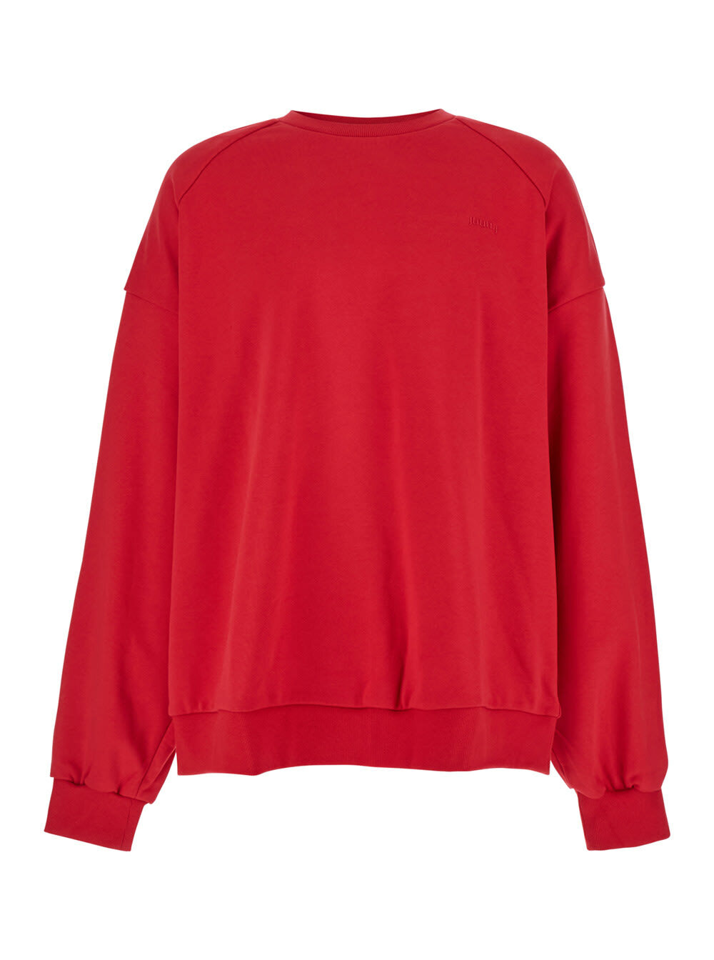 Juun.J Red Oversized Sweatshirt With Graphic Print In Cotton Man