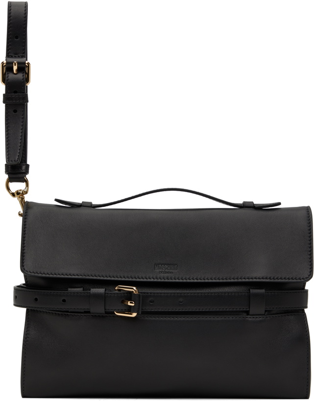 Photo: Moschino Black 'Moschino Tie Me' Nappa Bag
