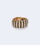 Kamyen Sandra 18kt gold and enamel ring with diamonds