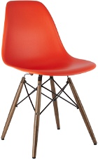 Herman Miller® Orange Eames Molded Plastic Side Chair