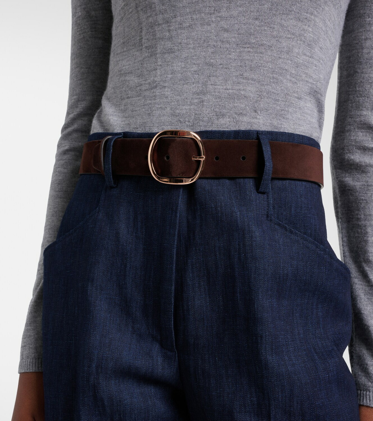 Gabriela Hearst Elster suede belt