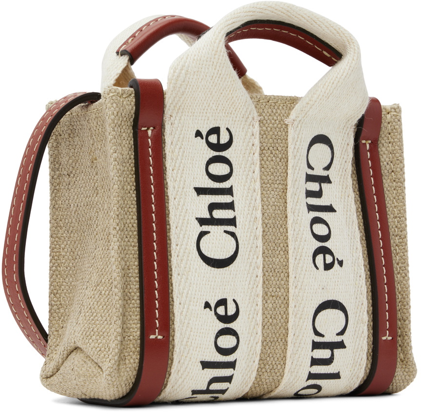 Chloé Beige Nano Woody Bag