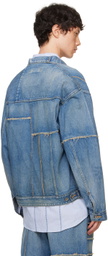 doublet Blue Frankenstein Cutting Denim Jacket