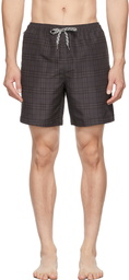 Burberry Black Check Print Swim Shorts