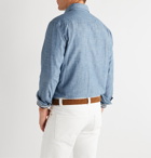 Peter Millar - Button-Down Collar Cotton-Chambray Shirt - Blue