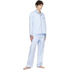 Tekla Blue Sateen Pyjama Pants