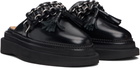 Toga Pulla Black Leather Slip-on Loafers