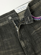 Neighborhood - Savage Straight -Leg Bead-Embellished Distressed Jeans - Gray