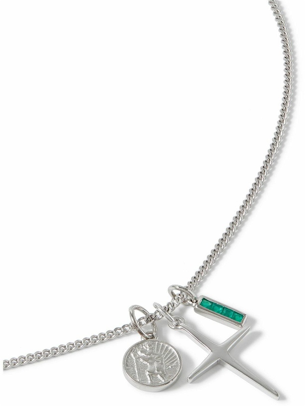 Photo: Miansai - Aegis Trilogy Silver Agate Pendant Necklace