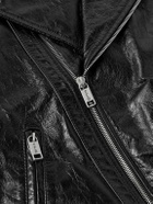 Enfants Riches Déprimés - Distressed Leather Biker Jacket - Black