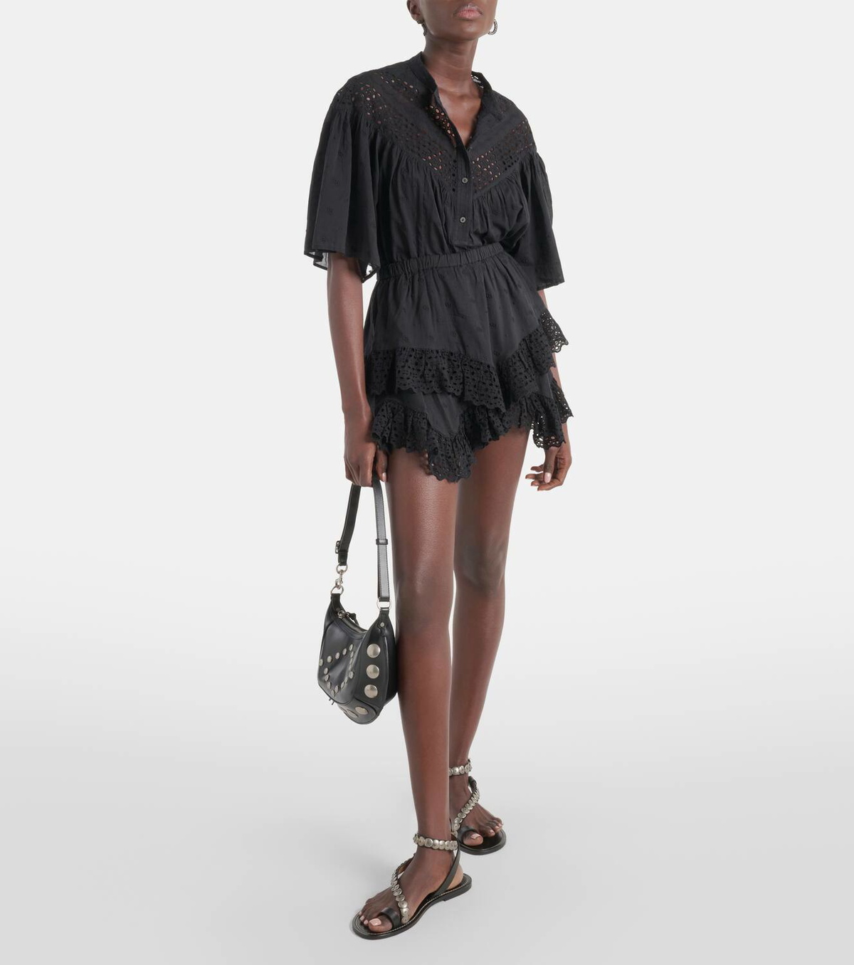 【Marant Etoile】 Safiアシンメトリーレーストップ Marant Etoile Safi asymmetric lace top Isabel Marant Etoile