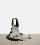 Khaite Livia Small fringed leather tote bag