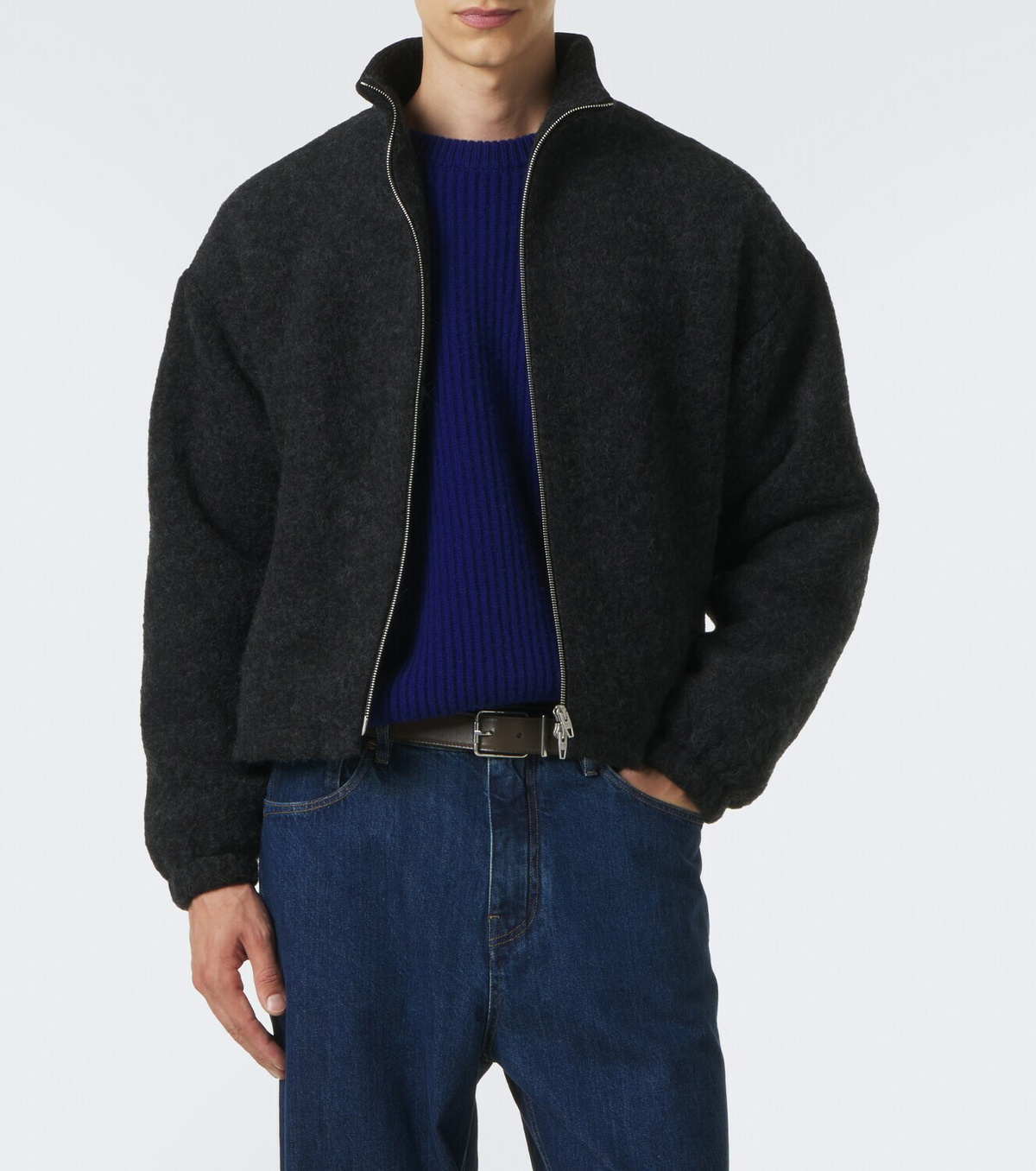 Jil Sander Wool-blend fleece sweatshirt