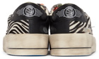 Golden Goose Black & White Calf-Hair Stardan Sneakers