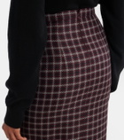Emilia Wickstead Lorelei houndstooth genzianella pencil skirt