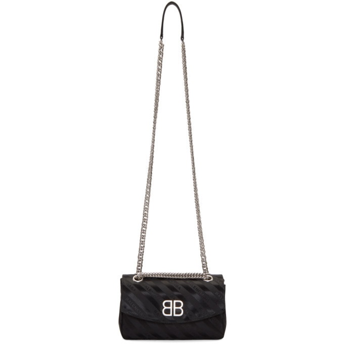 Balenciaga All Black BB Chain Bag