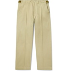 Nicholas Daley - Pleated Cotton-Twill Trousers - Neutrals