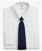 Brooks Brothers Men's Stretch Madison Relaxed-Fit Dress Shirt, Non-Iron Windowpane | Sodalite