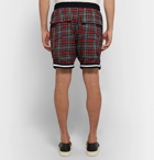 Rhude - Checked Cotton Drawstring Shorts - Men - Gray
