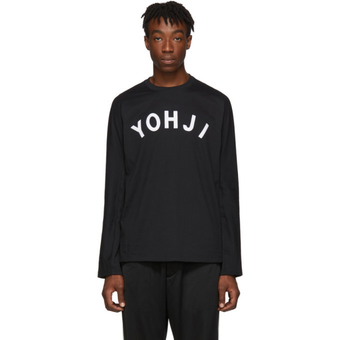 Photo: Y-3 Black Yohji Letters Long Sleeve T-Shirt