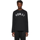 Y-3 Black Yohji Letters Long Sleeve T-Shirt