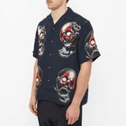 Wacko Maria Men's 56 Tattoo Studio Vaction Shirt in Navy